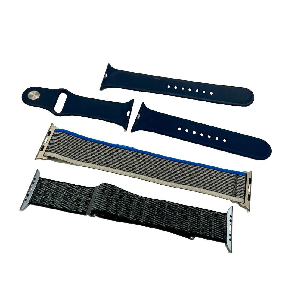 Lot Of 3 Smartwatch Bands Stretchy & Extra Long Gray Black 42/44/45mm